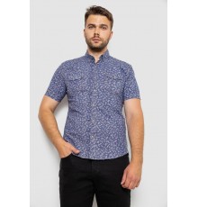 Сорочка чоловіча з принтом, колір синій, 214R806
