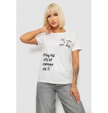 Футболка женская с принтом, цвет молочный, 244R1022