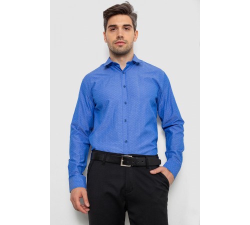 Сорочка чоловіча з довгим рукавом, колір електрик, 214R838