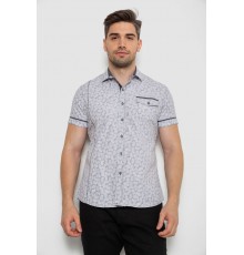 Сорочка чоловіча з коротким рукавом, колір сірий, 214RG601