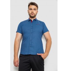 Сорочка чоловіча з принтом, колір синій, 214RK104