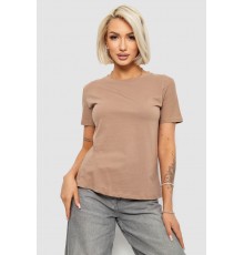 Футболка женская однотонная, цвет бежевый, 204R3333