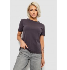 Футболка женская однотонная, цвет темно-серый, 204R3333