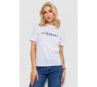 Футболка женская с принтом, цвет белый, 238R01640