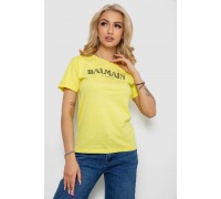 Футболка женская с принтом, цвет желтый, 238R01640
