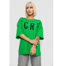 Футболка жіноча з принтом, колір зелений, 244R3008-1