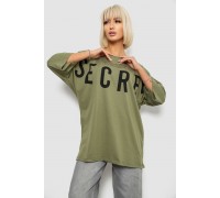 Футболка жіноча з принтом, колір хакі, 244R3008-1