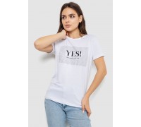 Футболка женская с принтом, цвет белый, 244R507
