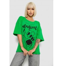 Футболка жіноча з принтом, колір зелений, 244R6005
