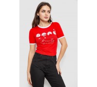 Футболка-топ женская с принтом, цвет красный, 244R604