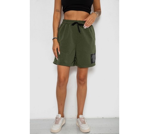 Шорти жіночі з принтом, колір хакі, 238R131