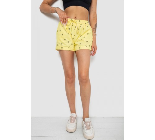 Шорти жіночі з принтом, колір жовтий, 238R7164