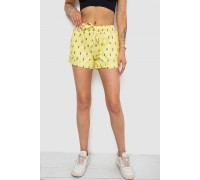 Шорты женские с принтом, цвет желтый, 238R7164-2