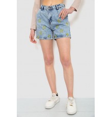 Шорти джинсові жіночі, колір блакитний, 244R0504