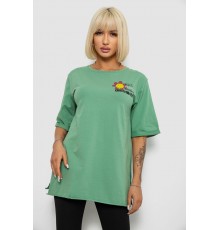 Футболка женская с принтом, цвет оливковый, 244R1031-5