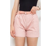 Шорти жіночі з ременем, колір пудровий, 214R639