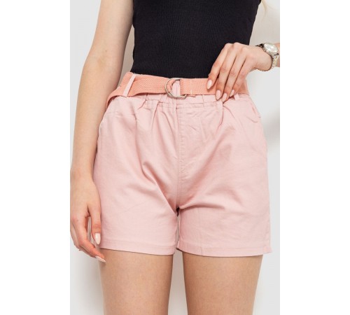 Шорти жіночі з ременем, колір пудровий, 214R639