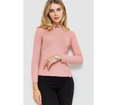 Водолазка трикотажна жіноча, колір світло-рожевий, 204R035