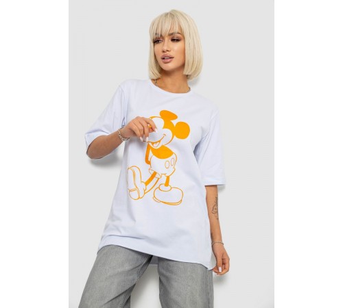 Футболка жіноча з принтом, колір білий, 244R1023