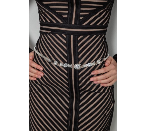 Ремінь-ланцюжок жіночий, колір сріблястий, 196R10U13W1-9