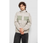 Вітровка чоловіча з принтом, колір бежевий, 214R603-1