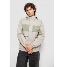 Вітровка чоловіча з принтом, колір бежевий, 214R603-1