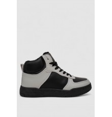 Кросівки жіночі зимові на хутрі, колір чорно-сірий, 248RAD300