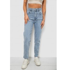 Джинси жіночі однотонні Battal Mom, колір блакитний, 244R009