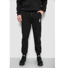 Спортивні штани чоловічі на флісі, колір чорний, 129RA9995