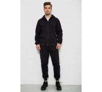 Спортивный костюм мужской на флисе, цвет черный, 238R165