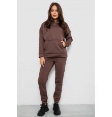 Спортивний костюм жіночий на флісі, колір коричневий, 257R85