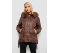 Куртка женская зимняя короткая, цвет коричневый, 244R865