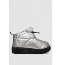 Дутики жіночі зимові на хутрі, колір сріблясто-чорний, 248RFM400