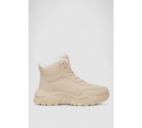 Кросівки жіночі зимові на хутрі, колір бежевий, 248RDM08