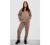 Спортивный костюм женский на флисе, цвет темно-бежевый, 257R85