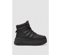 Кроссовки женские зимние на меху, цвет черный, 248RAM022