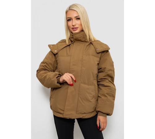 Куртка жіноча зимова коротка, колір хакі, 244R983