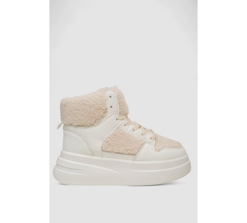 Кросівки жіночі зимові на хутрі хайтопи, колір білий, 248RLM30