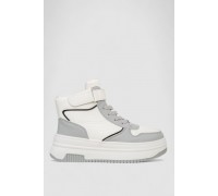 Кросівки жіночі зимові на хутрі, колір біло-сірий, 248RAM04-86