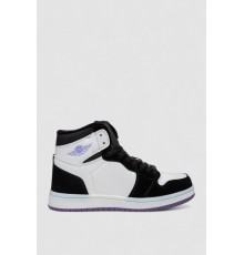 Кросівки жіночі зимові на хутрі, колір чорно-білий, 248RHB470