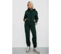 Спортивний костюм жіночий на флісі, колір темно-зелений, 247R2039