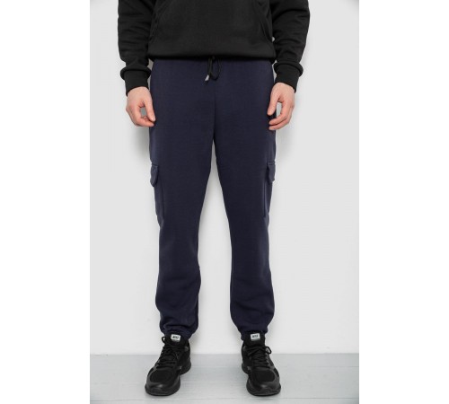 Спортивні штани чоловічі на флісі, колір синій, 129RA9997