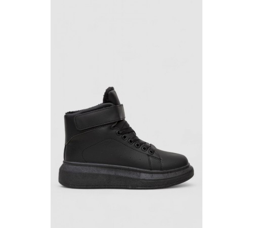 Кросівки жіночі зимові на хутрі, колір чорний, 248RA2252