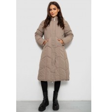 Куртка жіноча двостороння зимова, колір темно-бежевий, 244R24115