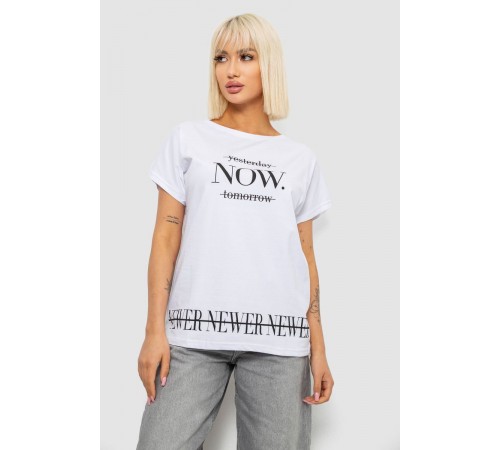 Футболка женская с принтом, цвет белый, 244R2003