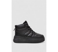 Кроссовки женские зимние на меху, цвет черный, 248RAM014