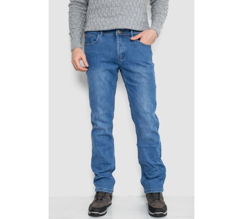Джинси чоловічі на флісі, колір джинс, 254R2407