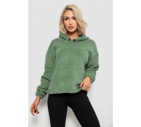 Худи женский однотонный с капюшоном, цвет хаки, 257R14