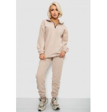 Спортивний костюм жіночий на флісі, колір бежевий, 241R2007