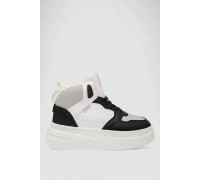 Кросівки жіночі зимові на хутрі, колір біло-чорний, 248RLM50-1